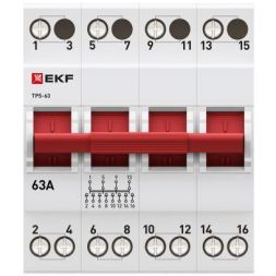 Переключатель трехпозиционный ТПС-63 4P 63А PROxima EKF TPS463