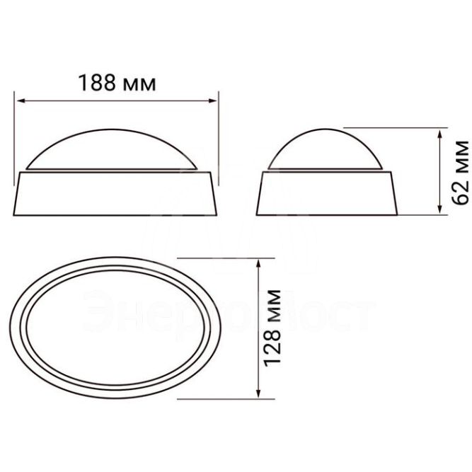 Светильник светодиодный PBH-PC-OA 12Вт 4000К IP65 (аналог НПБ) JazzWay 1024602A
