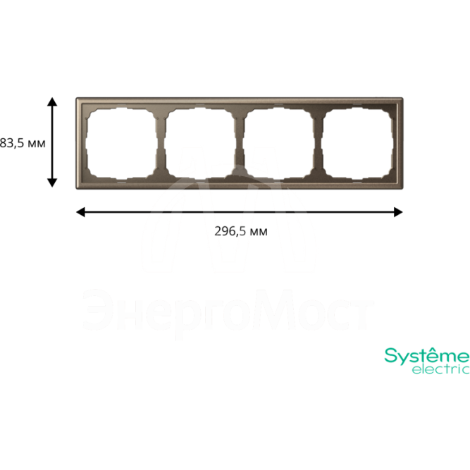 Рамка 4-м ArtGallery универс. мокко SE GAL000604