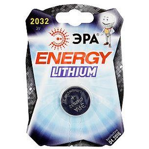 Элемент питания литиевый CR2032-1BL (блист. 1шт) ЭРА C0038448