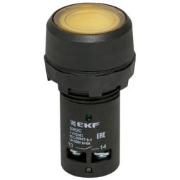 Кнопка SW2C-10D с подсветкой желт. NO EKF sw2c-md-y