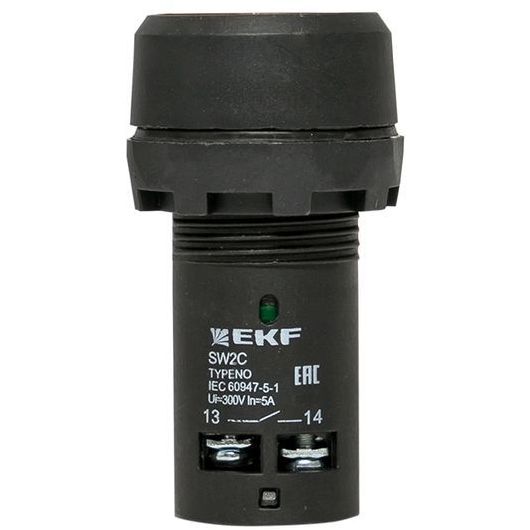 Кнопка SW2C-10D с подсветкой желт. NO EKF sw2c-md-y