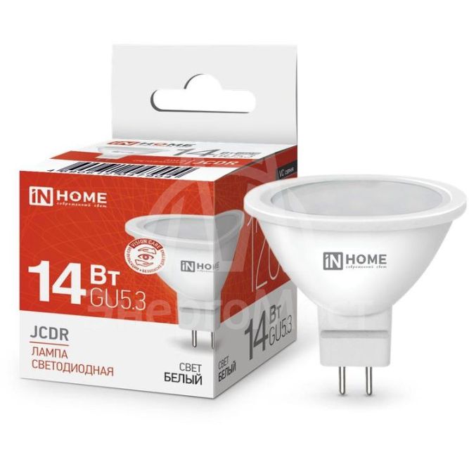 Лампа светодиодная LED-JCDR-VC 14Вт GU5.3 4000К 1260лм IN HOME 4690612047904