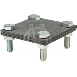 Зажим полоса 40 - полоса 40 (3 пластины 70х70мм) HZ PROxima EKF lp-g3105