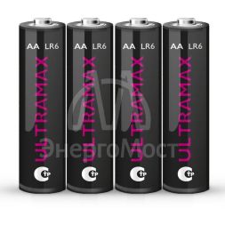 Элемент питания алкалиновый AA/LR6 1.5В Ultra Max LR6UM-B4 BL-4 (уп.4шт) ФАZА 5043022
