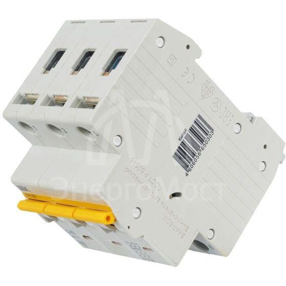 Выключатель автоматический модульный 3п C 40А 6кА ВА47-60M IEK MVA31-3-040-C