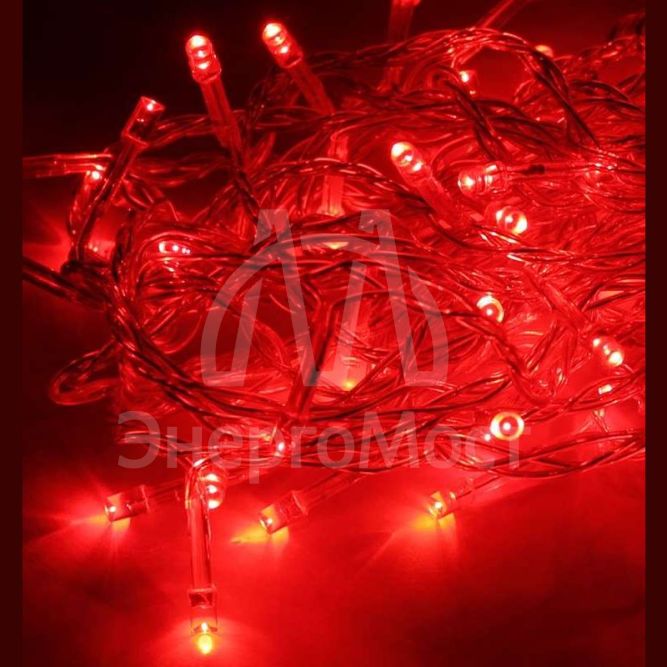 Гирлянда светодиодная 50LED провод 6.5м 8 режимов мигания Космос KOC_GIR50LED_R