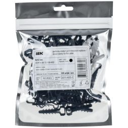 Дюбель-хомут 6х12мм для плоского кабеля нейлон черн. (уп.100шт) IEK UDH14-06-12-100-K02