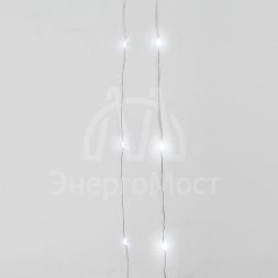 Гирлянда светодиодная &amp;quot;Роса&amp;quot; с крупными каплями 2м 20LED бел. 0.1Вт IP20 элементы питания 2хCR2032 (в компл.) Neon-Night 302-005