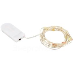 Гирлянда светодиодная &amp;quot;Роса&amp;quot; с крупными каплями 2м 20LED бел. 0.1Вт IP20 элементы питания 2хCR2032 (в компл.) Neon-Night 302-005