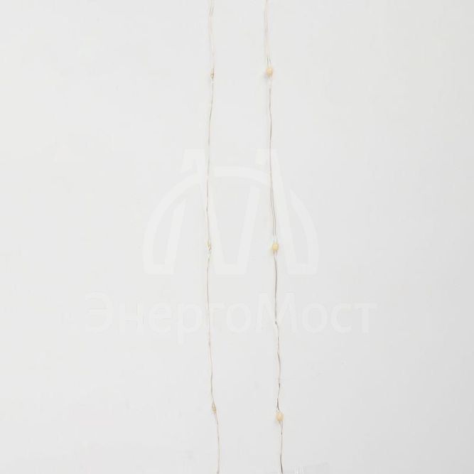 Гирлянда светодиодная &amp;quot;Роса&amp;quot; с крупными каплями 2м 20LED бел. 0.1Вт IP20 элементы питания 2хCR2032 (в компл.) Neon-Night 302-005