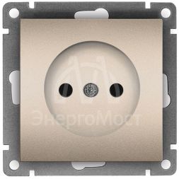 Розетка 1-м СП Афина 16А IP20 без заземл. механизм шампань Universal A0022-Br