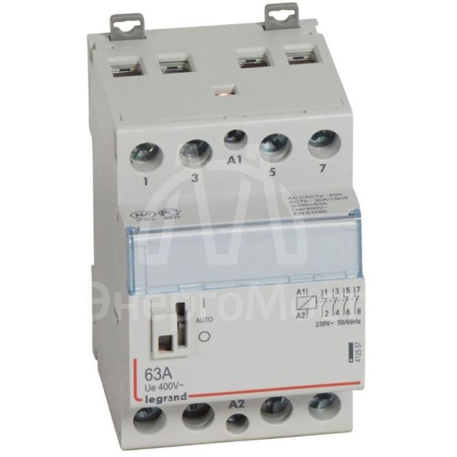 Контактор мод. 63А/4п 4НЗ 230В с ручкой упр. CX3 Leg 412557