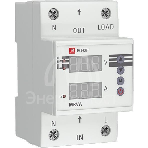 Реле напряжения и тока с дисплеем MRVA 50А PROxima EKF MRVA-50A
