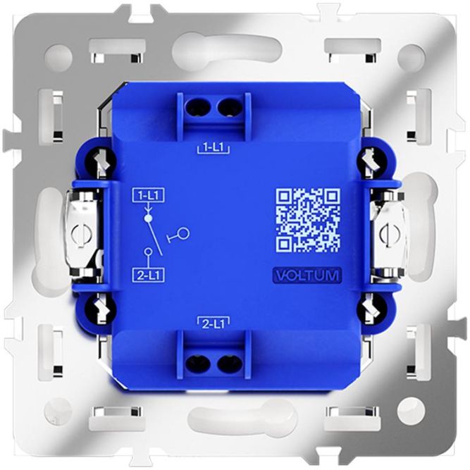 Выключатель 1-кл. СП S70 10А механизм бел. глянцевый Voltum VLS010101