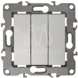 Механизм выключателя 3-кл. СП Эра12 10А IP20 12-1107-01 250В 10AX бел. Эра Б0014669