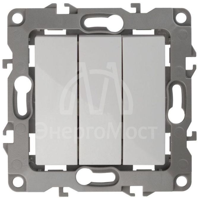 Механизм выключателя 3-кл. СП Эра12 10А IP20 12-1107-01 250В 10AX бел. Эра Б0014669