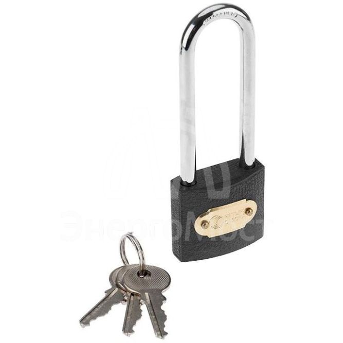 Замок навесной &amp;quot;Чугун&amp;quot; 40мм длин. дужка ЧЕТЫРЕ СЕЗОНА 79-0024