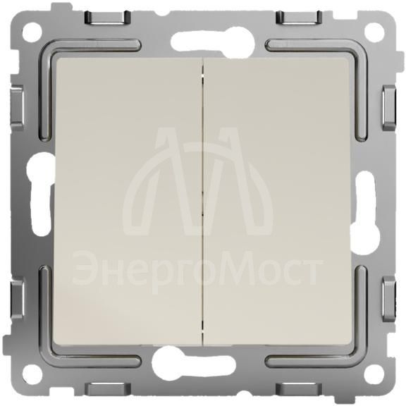 Переключатель проходной 2-кл. СП Pixel 10А IP20 механизм беж. TOKOV ELECTRIC TKE-PX-P2-C02