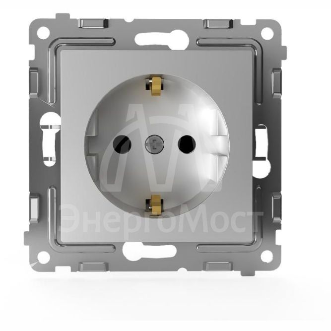 Розетка 1-м СП Pixel 16А IP20 с заземл. защ. шторки механизм алюм. TOKOV ELECTRIC TKE-PX-R1ZSF-C03