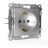 Розетка 1-м СП Pixel 16А IP20 с заземл. защ. шторки механизм алюм. TOKOV ELECTRIC TKE-PX-R1ZSF-C03