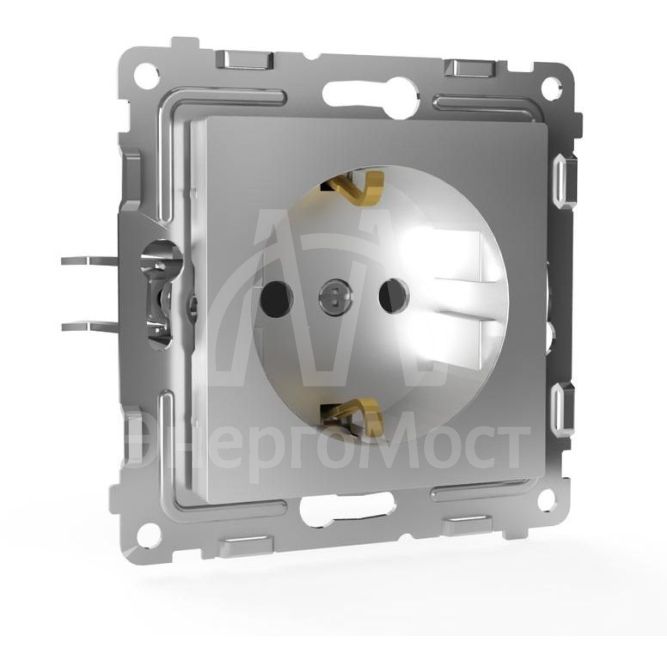 Розетка 1-м СП Pixel 16А IP20 с заземл. защ. шторки механизм алюм. TOKOV ELECTRIC TKE-PX-R1ZSF-C03