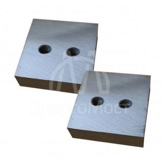 Нож для резчика арматуры ТСС GQ 40A, GQ 42A (к-т из 2-х деталей, 2 отверстия М14, 84х84х26мм)