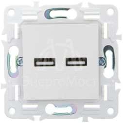 Розетка USB A+A 3.1А SKANDY SK-R15W арктич. бел. IEK SK-U21-D31-K01