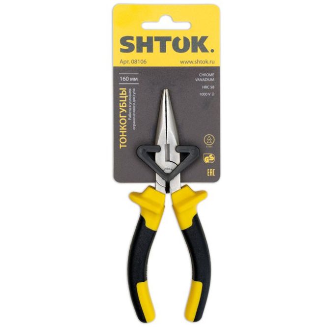 Тонкогубцы 1000В 160мм (08106) SHTOK 376276