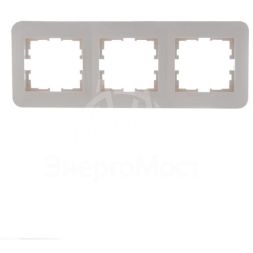 Рамка 3-м KARINA LIFE горизонт. крем. LEZARD 708-0300-148