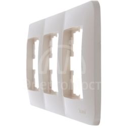 Рамка 3-м KARINA LIFE горизонт. крем. LEZARD 708-0300-148