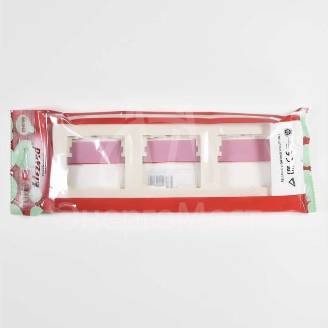 Рамка 3-м KARINA LIFE горизонт. крем. LEZARD 708-0300-148