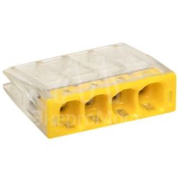 Клемма СМК 2273-244 (с пастой) 4 отверстия 0.5-2.5кв.мм (уп.100шт) PROxima EKF plc-smk-2273-244