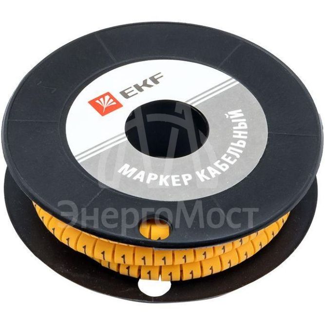 Маркер каб. 1.5кв.мм &amp;quot;1&amp;quot; (к-1000ед) (ЕС-0) EKF plc-KM-1.5-1