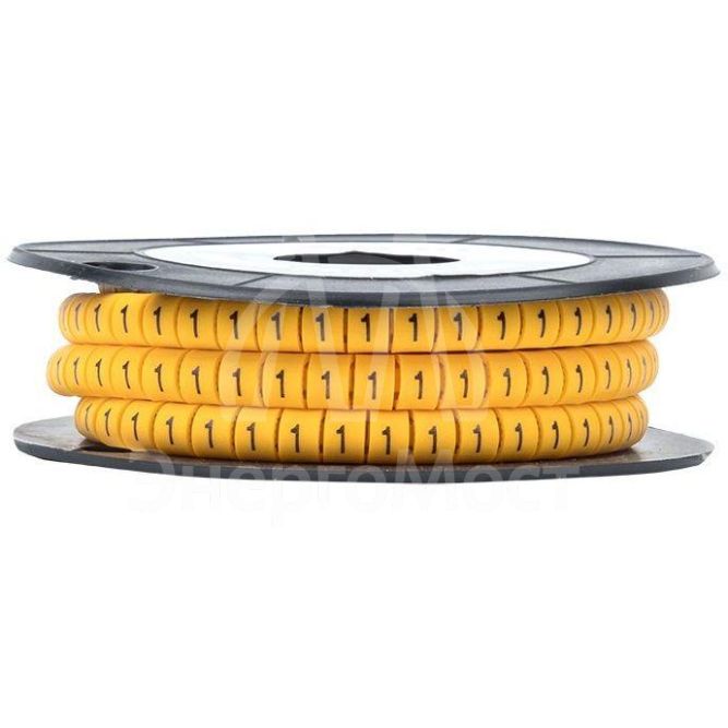 Маркер каб. 1.5кв.мм &amp;quot;1&amp;quot; (к-1000ед) (ЕС-0) EKF plc-KM-1.5-1