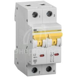 Выключатель автоматический модульный 2п C 2А 6кА ВА47-60M KARAT IEK MVA31-2-002-C