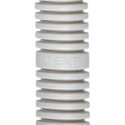 Труба гофрированная ПВХ d40мм с протяжкой сер. (уп.15м) Plast PROxima EKF tg-z-40