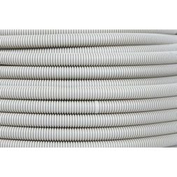 Труба гофрированная ПВХ d40мм с протяжкой сер. (уп.15м) Plast PROxima EKF tg-z-40