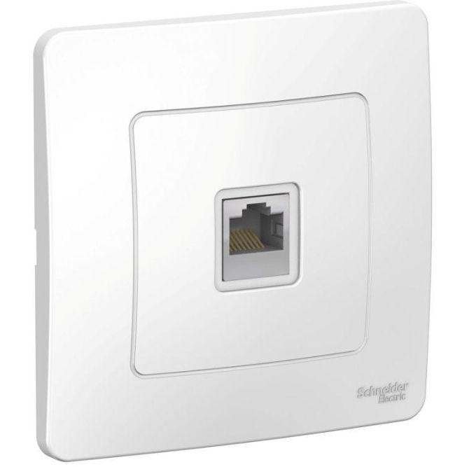 Розетка компьютерная 1-м СП BLANCA RJ45 кат.5e бел. SchE BLNIS045001