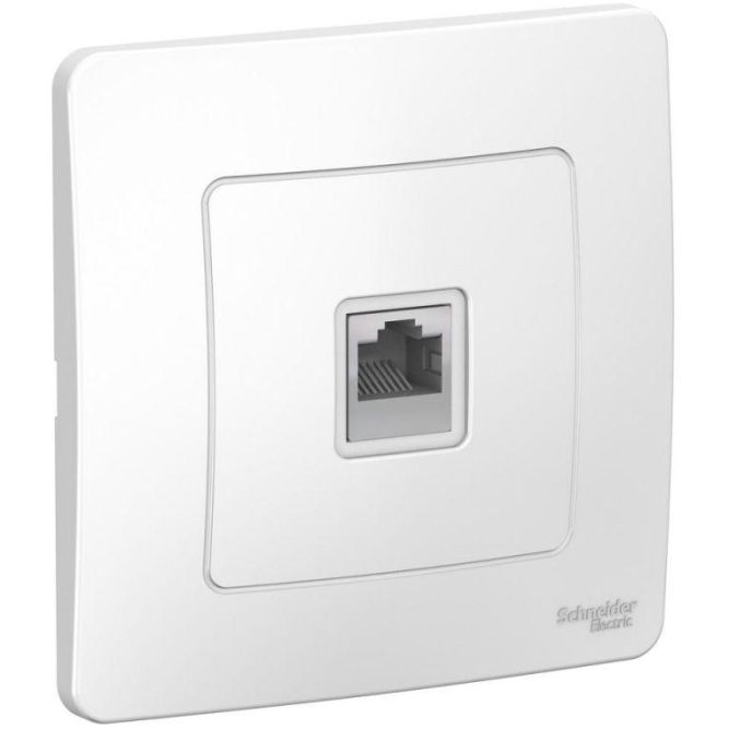Розетка компьютерная 1-м СП BLANCA RJ45 кат.5e бел. SchE BLNIS045001