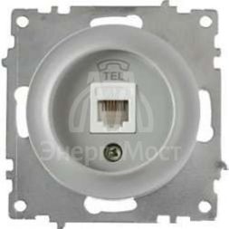 Механизм розетки телеф. 1-м СП Florence 1xRJ11 сер. 1E20601302 OneKeyElectro 2172838