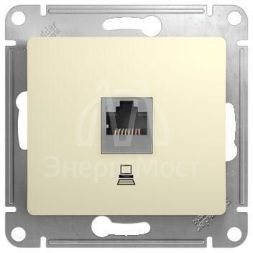 Механизм розетки комп. 1-м СП Glossa RJ45 беж. SchE GSL000281K