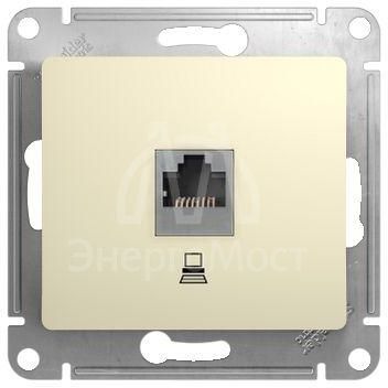 Механизм розетки комп. 1-м СП Glossa RJ45 беж. SchE GSL000281K