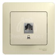 Механизм розетки комп. 1-м СП Glossa RJ45 беж. SchE GSL000281K