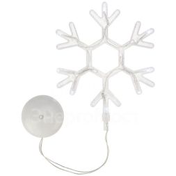 Фигура светодиодная &amp;quot;Снежинка&amp;quot; на присоске с подвесом бел. Neon-Night 501-019