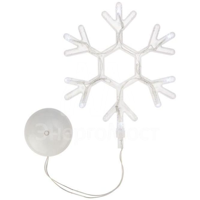Фигура светодиодная &amp;quot;Снежинка&amp;quot; на присоске с подвесом бел. Neon-Night 501-019
