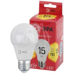 Лампа светодиодная RED LINE LED A60-15W-827-E27 R 15вт A60 груша 2700К тепл. бел. E27 Эра Б0046355