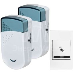 Звонок беспроводной Колибри 32 мел. 150м 2 звонка 2АААх1.5В Тритон КБ-03Б