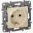 Механизм розетки 1-м СП Etika 2К+З 16А защ. шторки с заземл. винт. зажимы сл. кость. Leg 672322