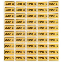 Наклейка &amp;quot;220В&amp;quot; 20х40мм PROxima EKF an-2-18